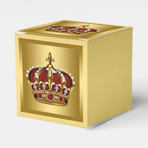Red and Gold Prince Favor Boxes