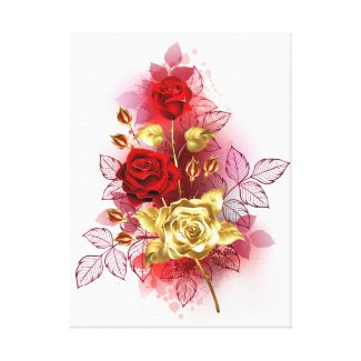 Red And Gold Roses 