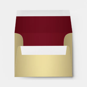 Red and Gold RSVP Envelope