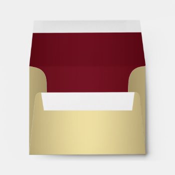 Red And Gold Rsvp Envelope by decembermorning at Zazzle