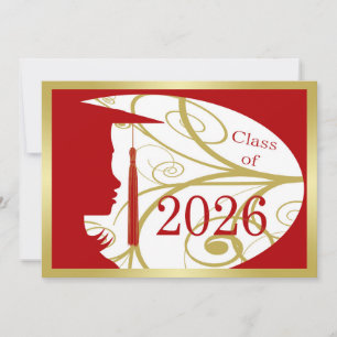 Red and Gold Silhouette 2026 Card