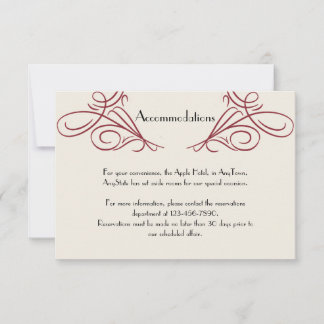 Red and Gold Snowflake Wedding Insert Invitation
