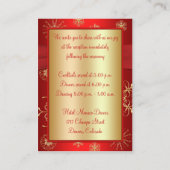 Red and Gold Snowflakes Enclosure Card (Back)