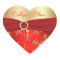 Red and Gold Snowflakes Wedding Sticker