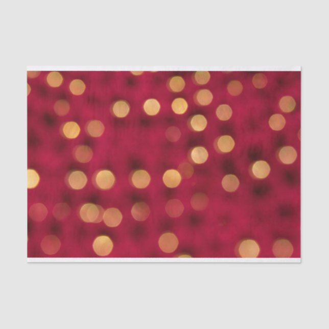 Red and Gold Sparkles Tissue Paper (Front)