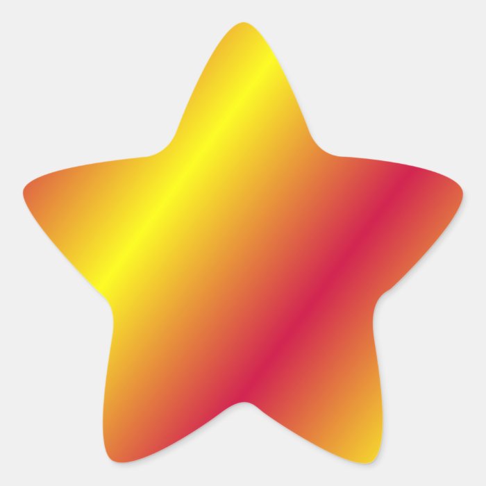 Red and Gold Star Sticker