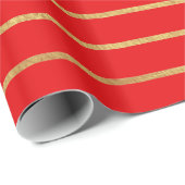 Red and gold stripe wrapping paper (Roll Corner)