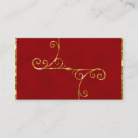 Red and Gold Tassel Indian Wedding Place Cards