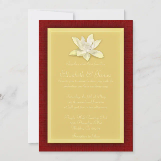 Red And Gold Wedding Invitations | Zazzle