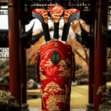 Red and Gold Year of the Dragon Power Emblem