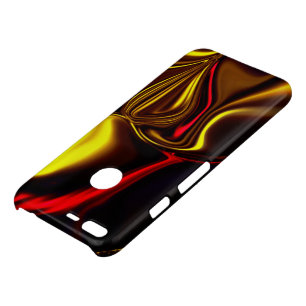 Red and golden curved strokes on dark background uncommon google pixel XL case