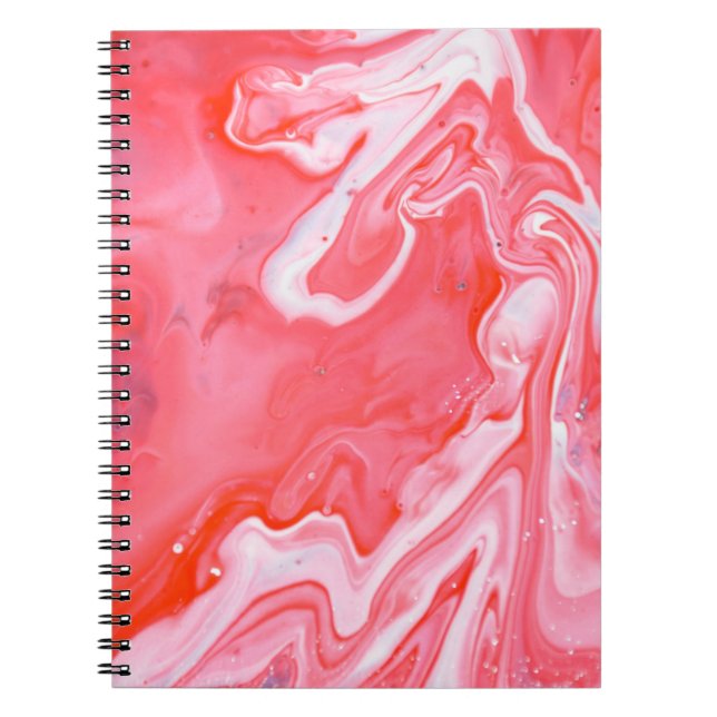Red and gray abstract painting notebook (Front)