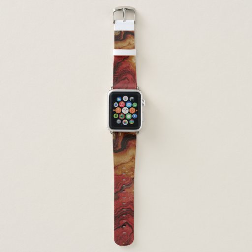 RED AND GRAY ABSTRACT WALLPAPER APPLE WATCH BAND
