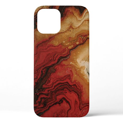 RED AND GRAY ABSTRACT WALLPAPER iPhone 12 CASE