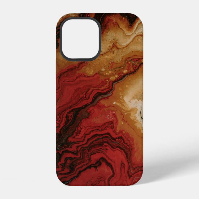 RED AND GRAY ABSTRACT WALLPAPER IPHONE CASE (Back)