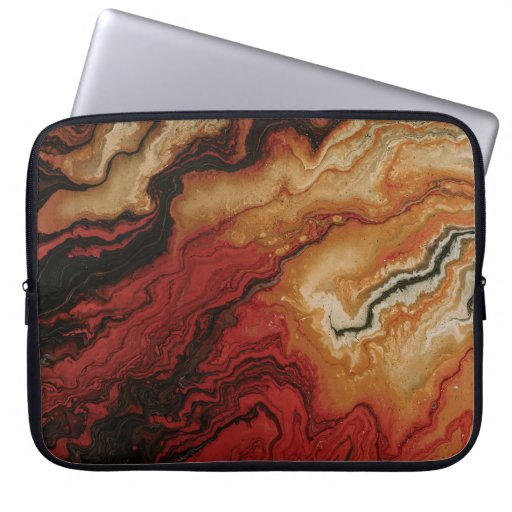 RED AND GRAY ABSTRACT WALLPAPER LAPTOP SLEEVE