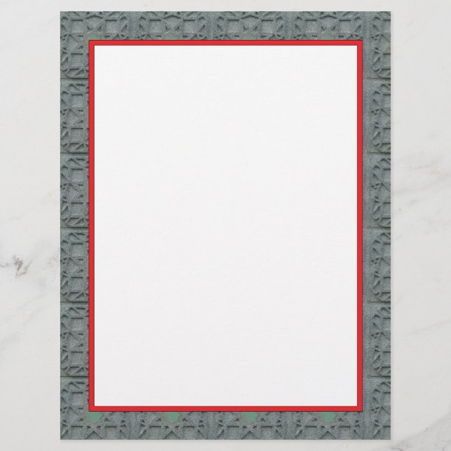 Red and Gray Border Letterhead 8.5" x 11" (Front)