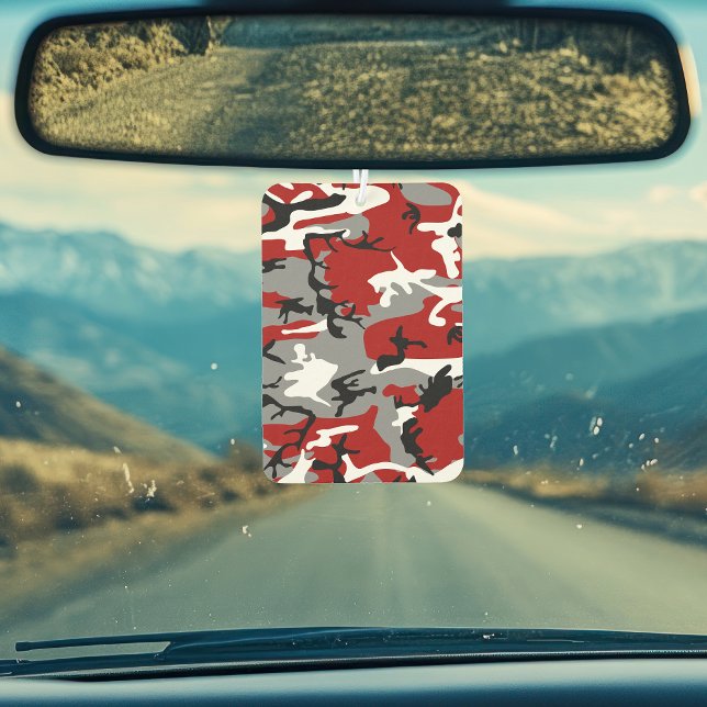 Red and Gray Camouflage, Military, Army Air Freshener (Creator Uploaded)