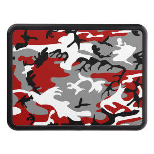 Red and Gray Camouflage, Military, Army Hitch Cover