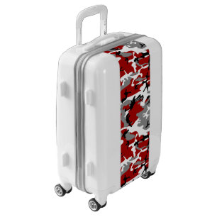 Red and Gray Camouflage, Military, Army Luggage