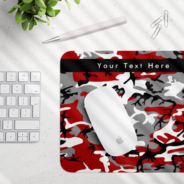 Red and Gray Camouflage, Military, Army Mouse Pad (Creator Uploaded)