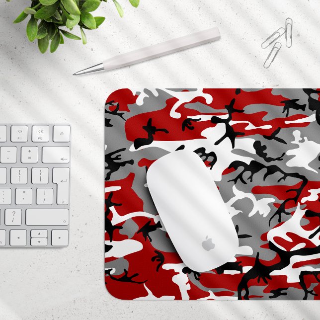 Red and Gray Camouflage, Military, Army Mouse Pad (Creator Uploaded)