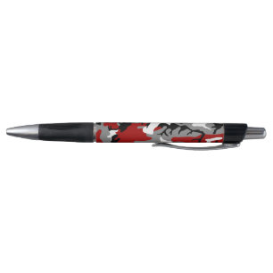Red and Gray Camouflage, Military, Army Pen