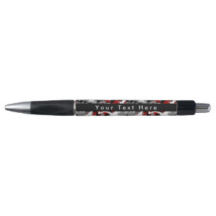 Red and Gray Camouflage, Military, Army Pen