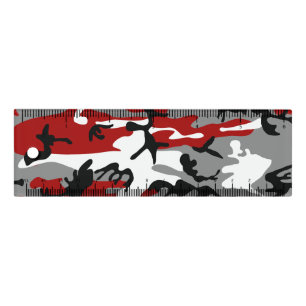 Red and Gray Camouflage, Military, Army Ruler