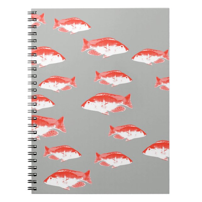 Red and gray fish notebook (Front)