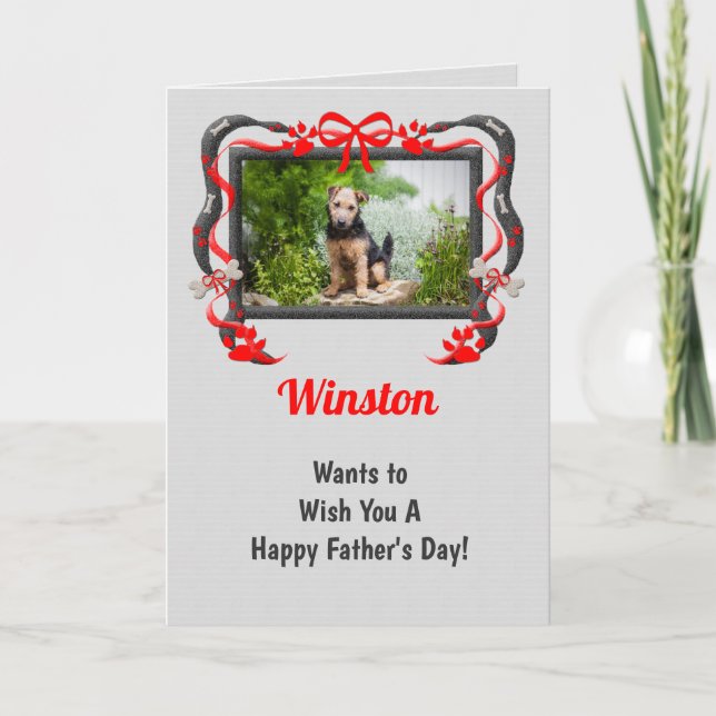 Red and Gray From the Dog Father's Day Card (Front)