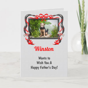 Red and Gray From the Dog Father's Day Card
