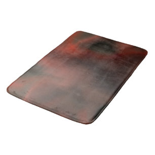 Red and Gray Marble abstract Bath Mat