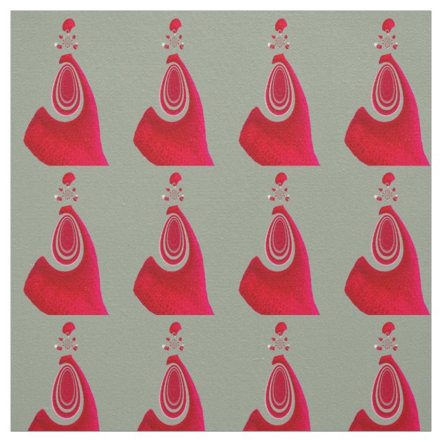 Red and Gray Smart Posh Design Fabric (Swatch)