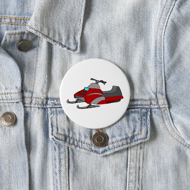 Red and Gray Snowmobile Button (Creator Uploaded)