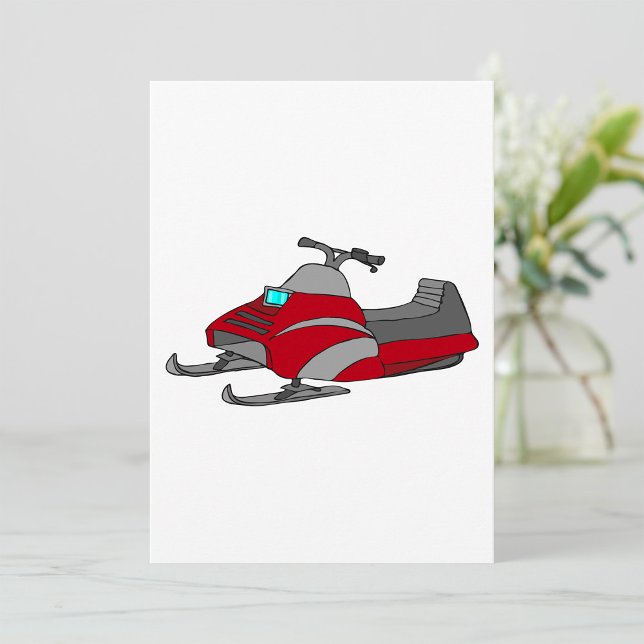 Red and Gray Snowmobile Invitation (Creator Uploaded)
