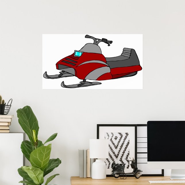 Red and Gray Snowmobile Poster (Creator Uploaded)