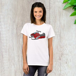 Red and Gray Snowmobile T-Shirt