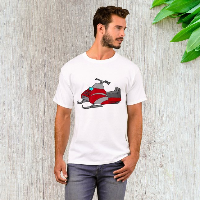 Red and Gray Snowmobile T-Shirt (Creator Uploaded)
