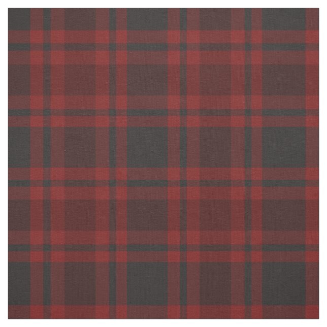 Red and Gray Tartan Plaid Fabric  (Swatch)