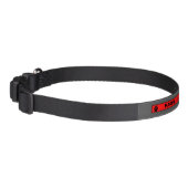 Red And Gray With Black Paws Deaf Dog Awareness Pet Collar (Left)