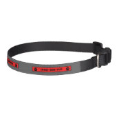 Red And Gray With Black Paws Deaf Dog Awareness Pet Collar (Right)