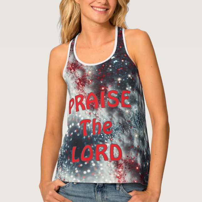 red and gray Women's Tank Top (Front)