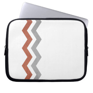 Red and Gray Zig Zag Pattern Laptop Sleeve