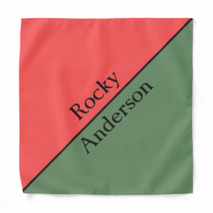 Red and Green 45 Degrees Minimalist Bandana