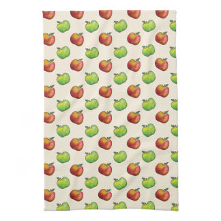 Red And Green Apple Fruits Pattern Kitchen Towel