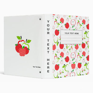 Red and Green Apples 3 Ring Binder