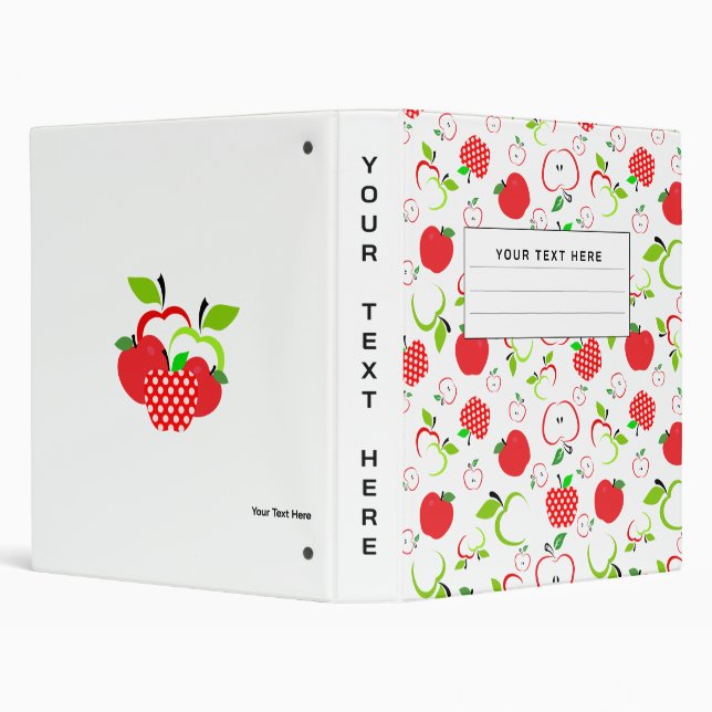 Red and Green Apples 3 Ring Binder (Background)