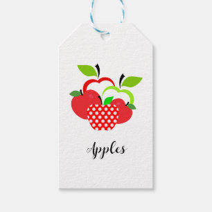 Red and Green Apples Gift Tags