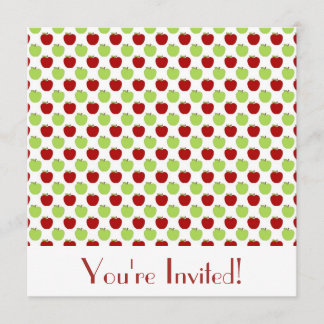 Red and Green Apples Invitation